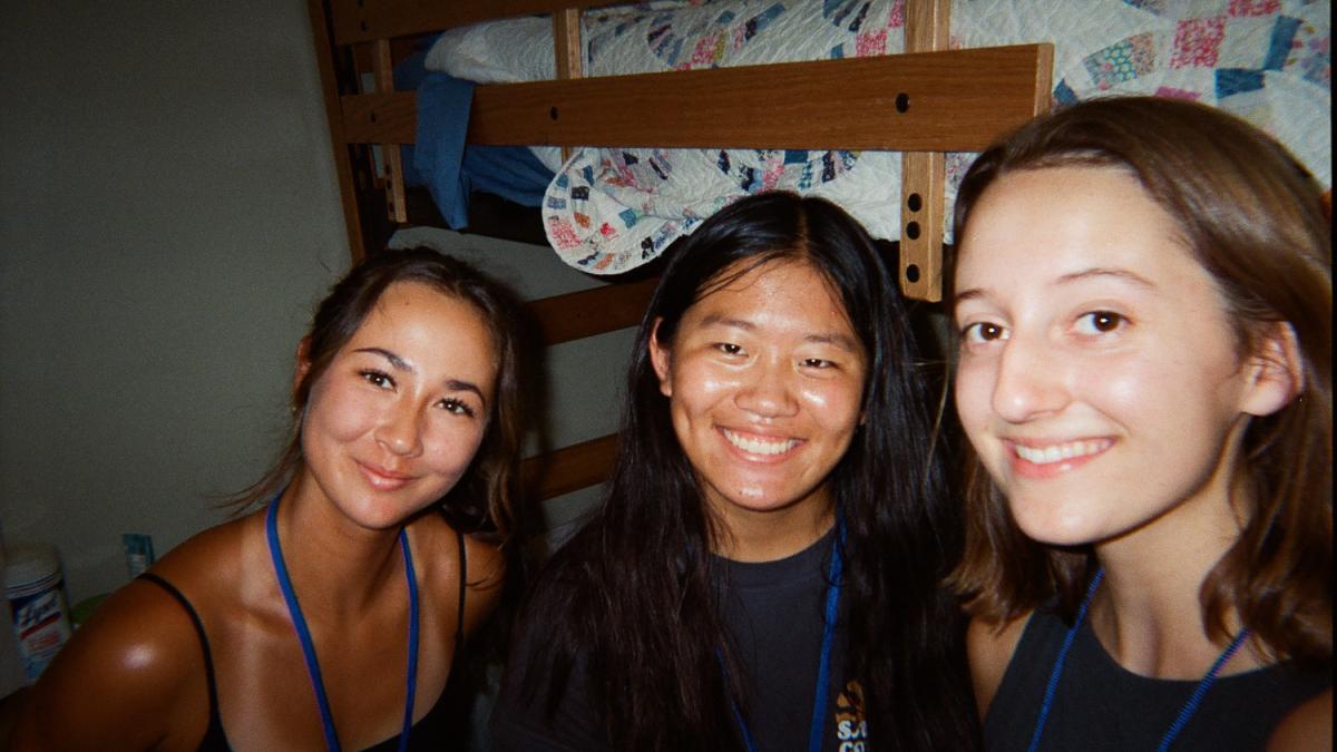 Students in a dorm room