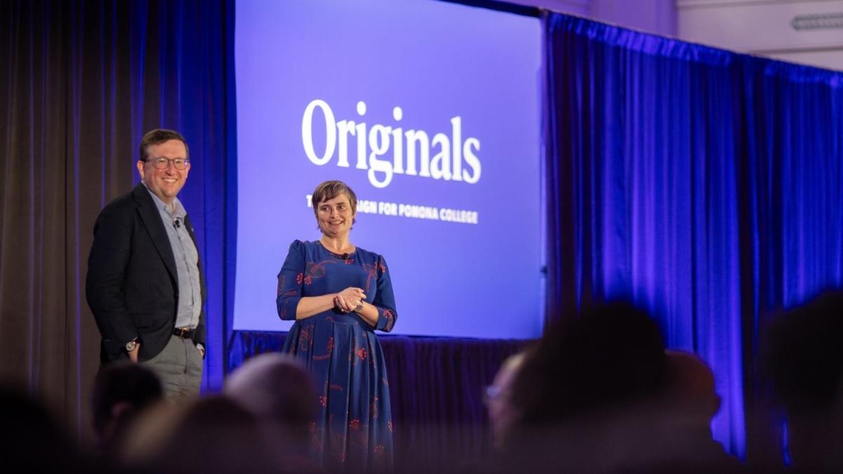 Campaign chairs Sam '04 and Emily '04 Glick present the Originals campaign