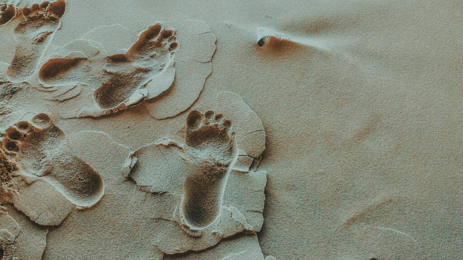 Footprints in sand