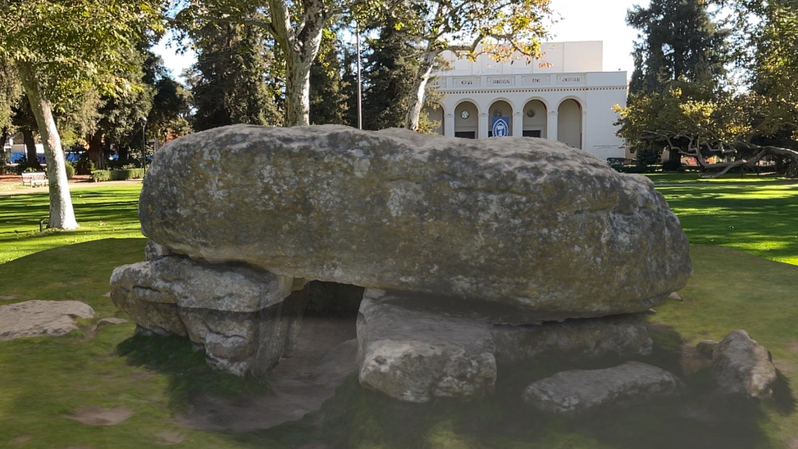 Lligwy Burial Chamber (Wales) on the quad