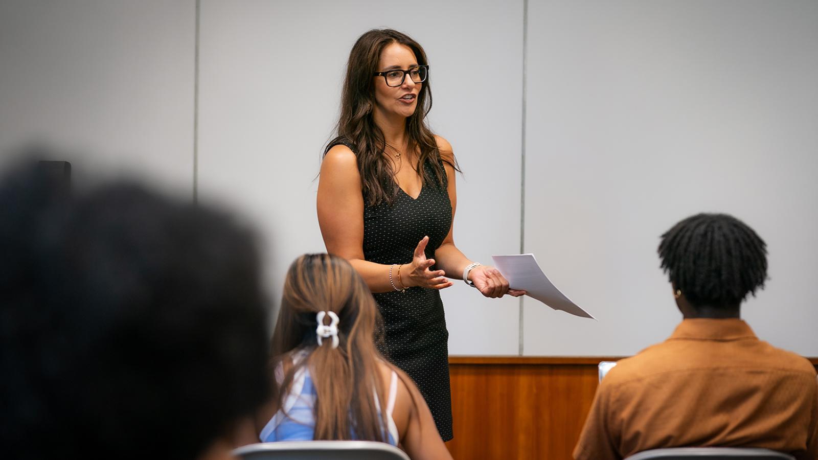 Prof. Sara Sadhani in class