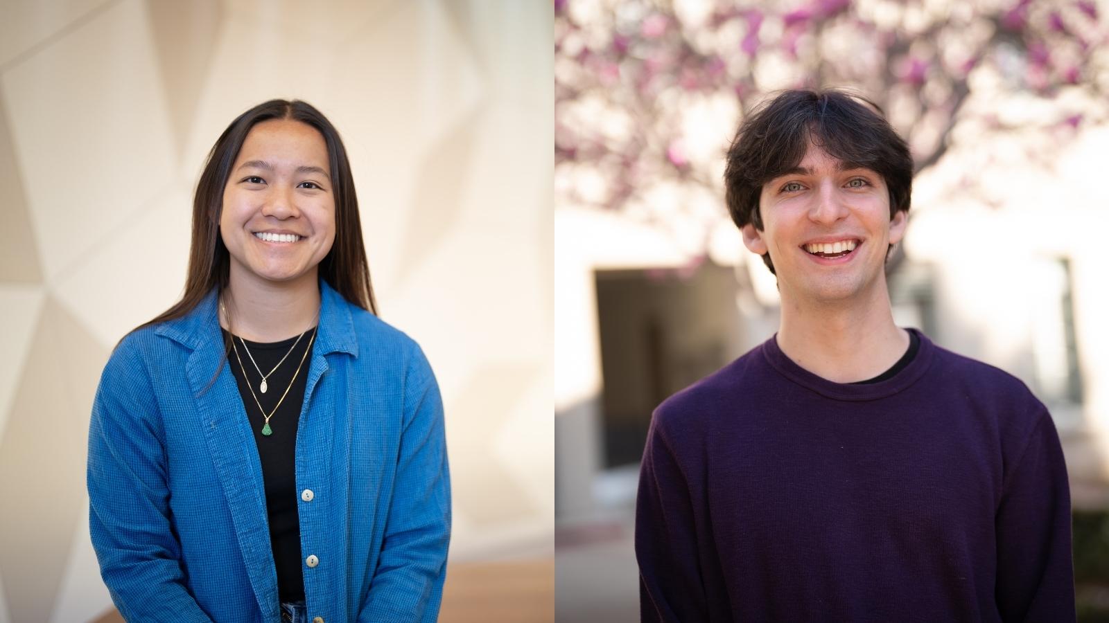 Brianna Huynh, left, and Noah Benjamin