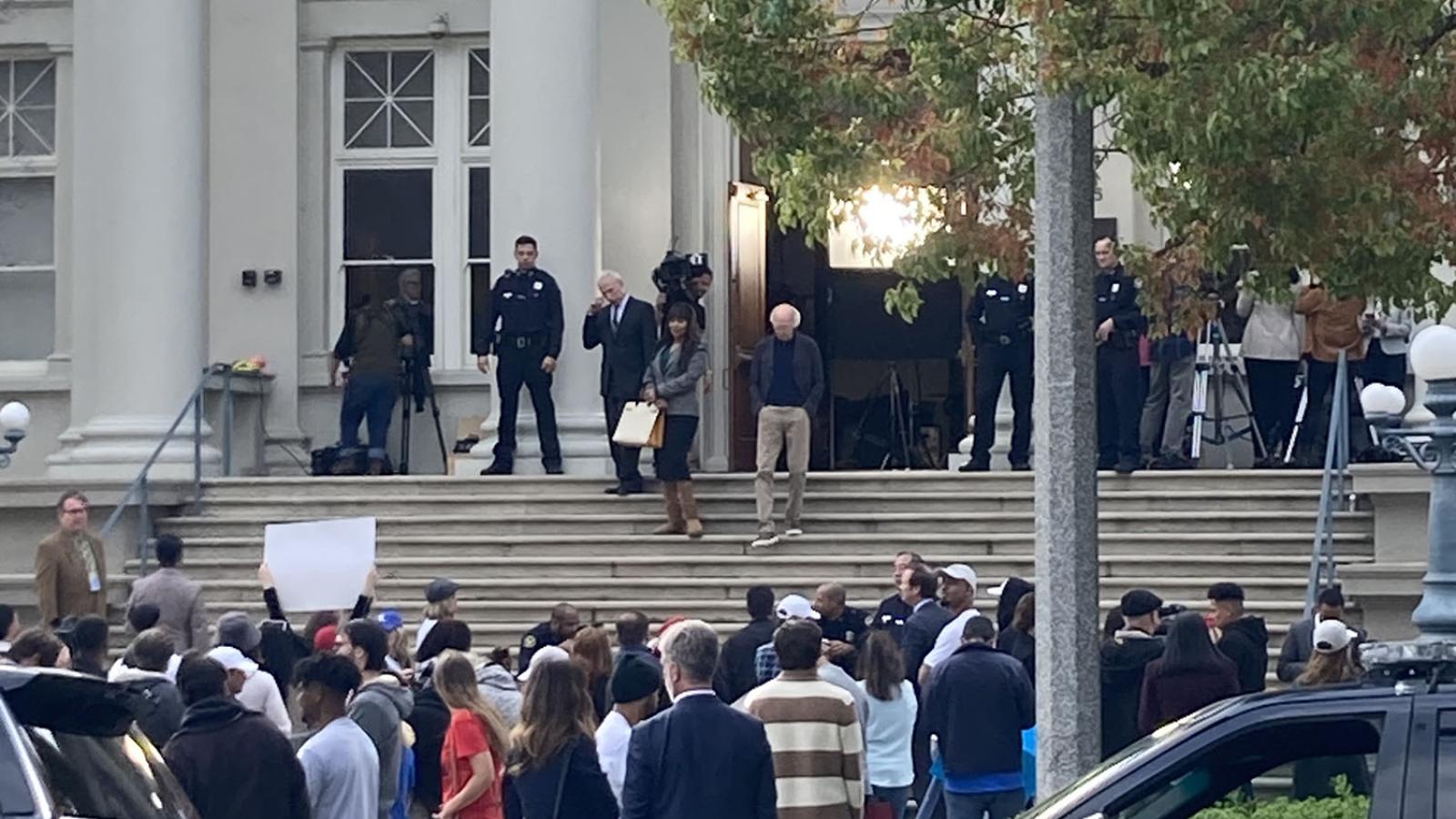 Curb Your Enthusiasm shoot at Carnegie