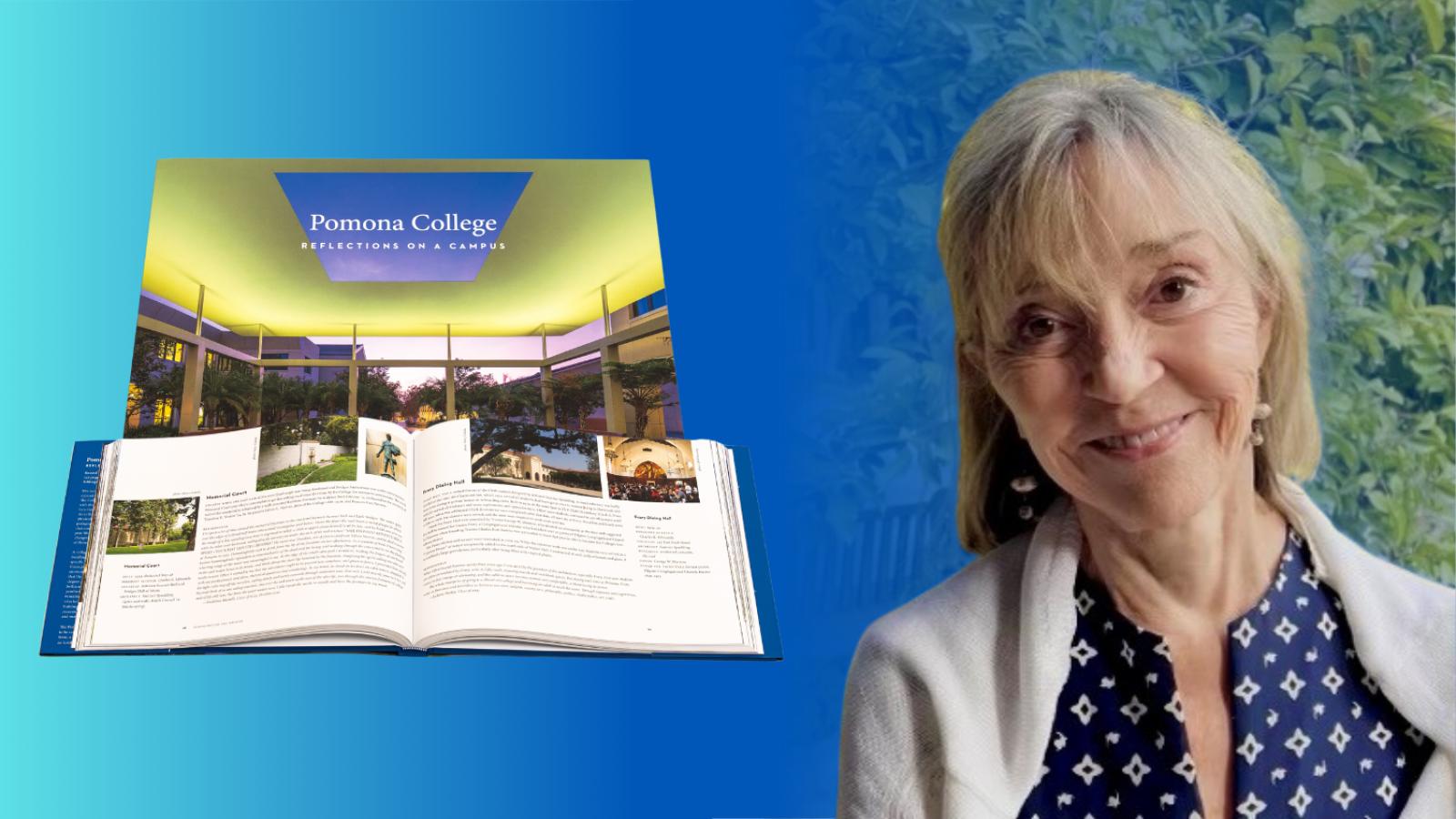 image of Reflections book and Professor Emerita Marjorie Harth