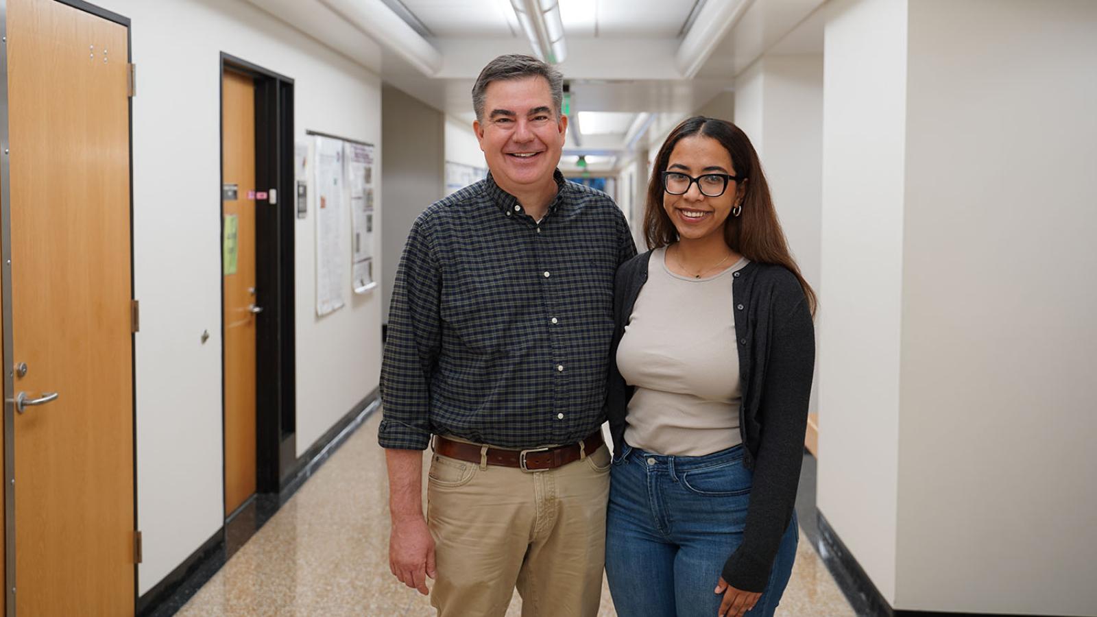 Prof. Chuck Taylor and Tymmaa Asaed ’25 