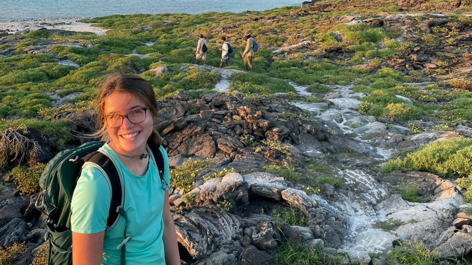 Julia Schwartz ’25 - Trekking around Isla Bartolomé in the Galápagos, observing some penguins