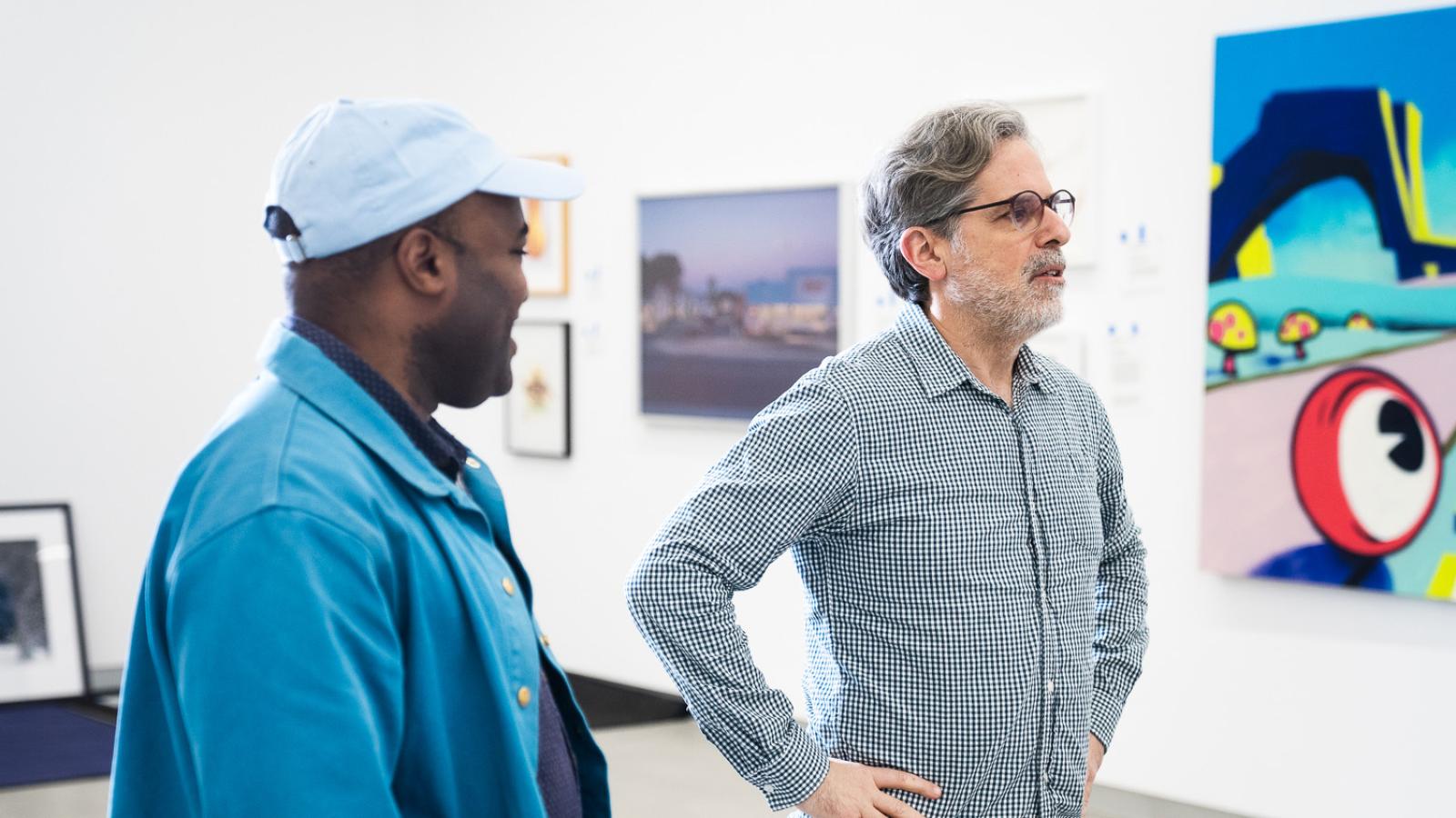 Salim Moore and Jonathan Lethem at the Benton Museum of Art