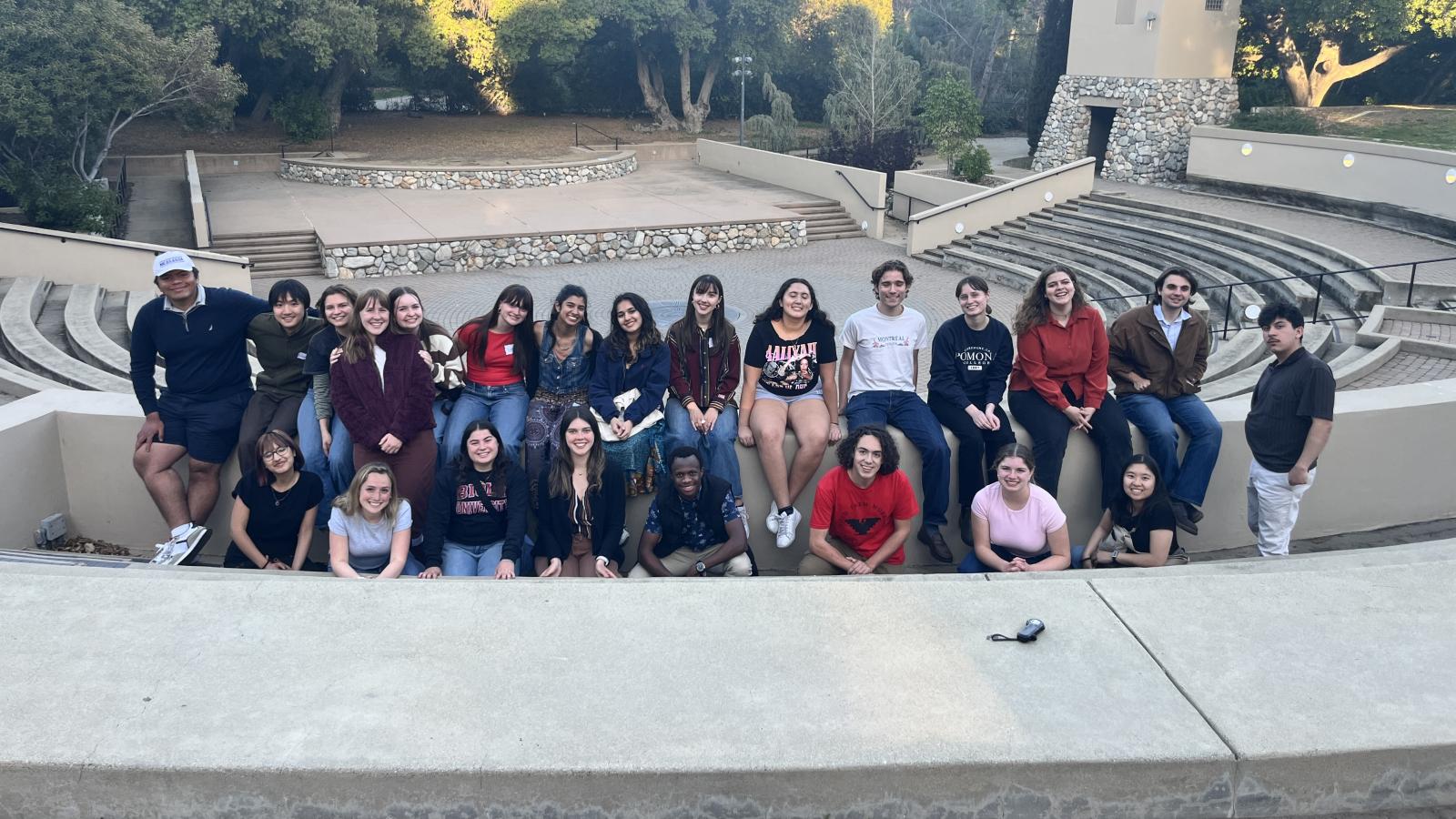A group of student pose for a group photo