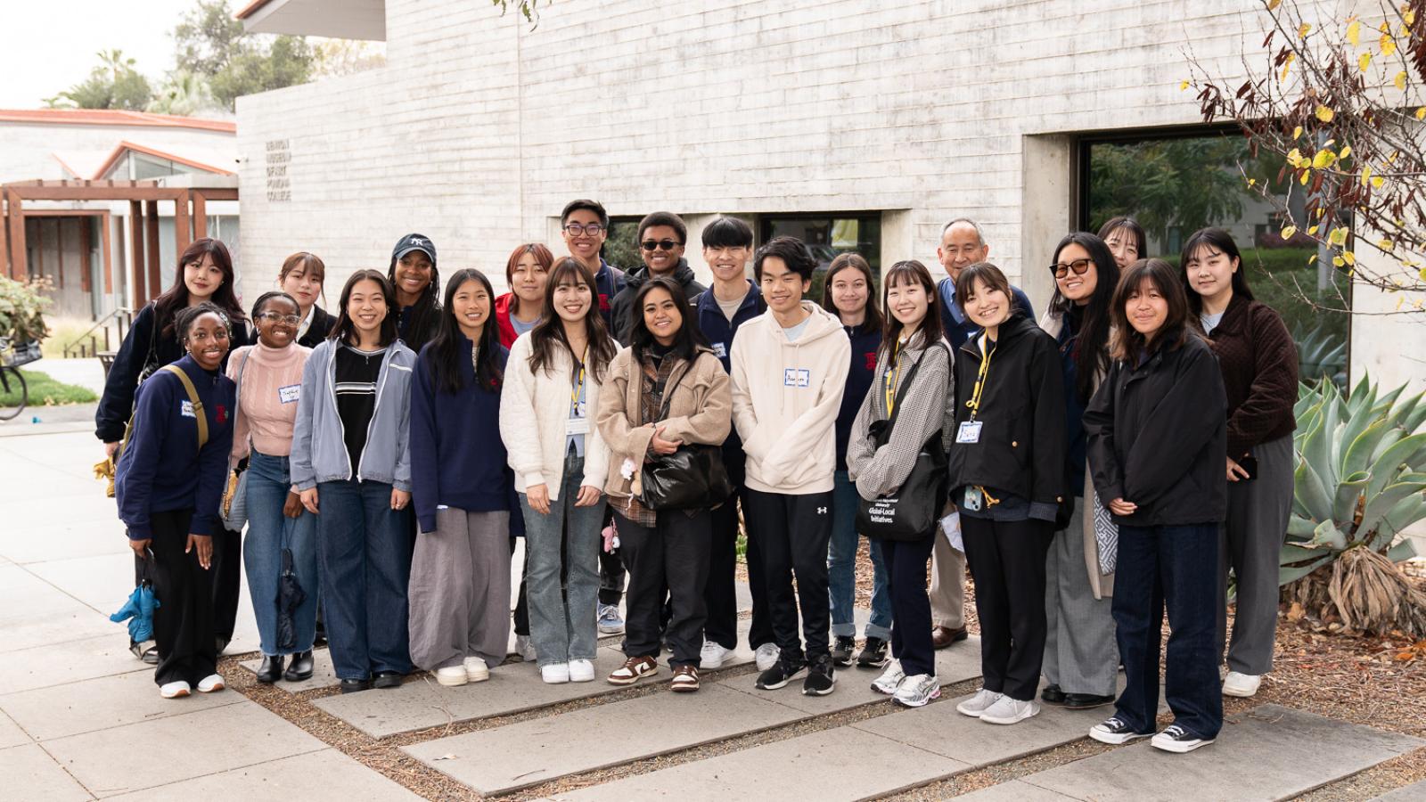 Japanese exchange students visit The Benton Museum of Art