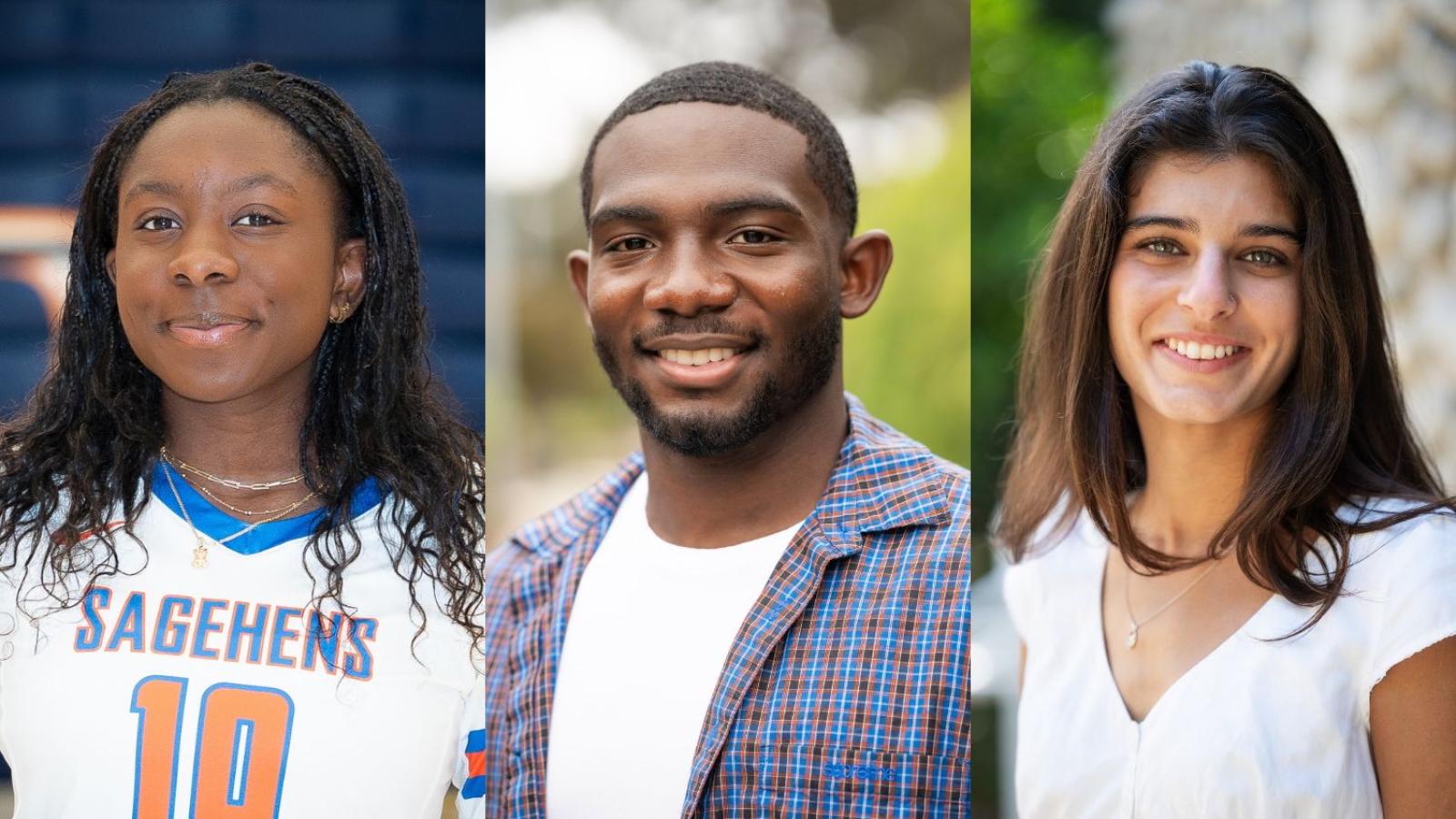 Panel of three students