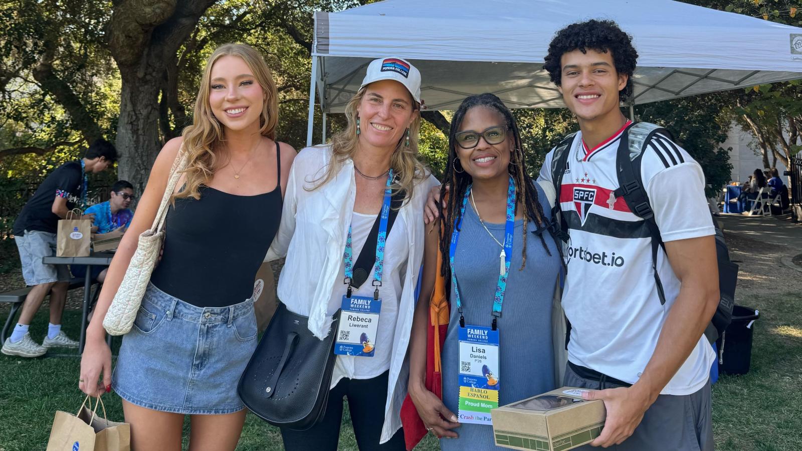 A group takes a photo