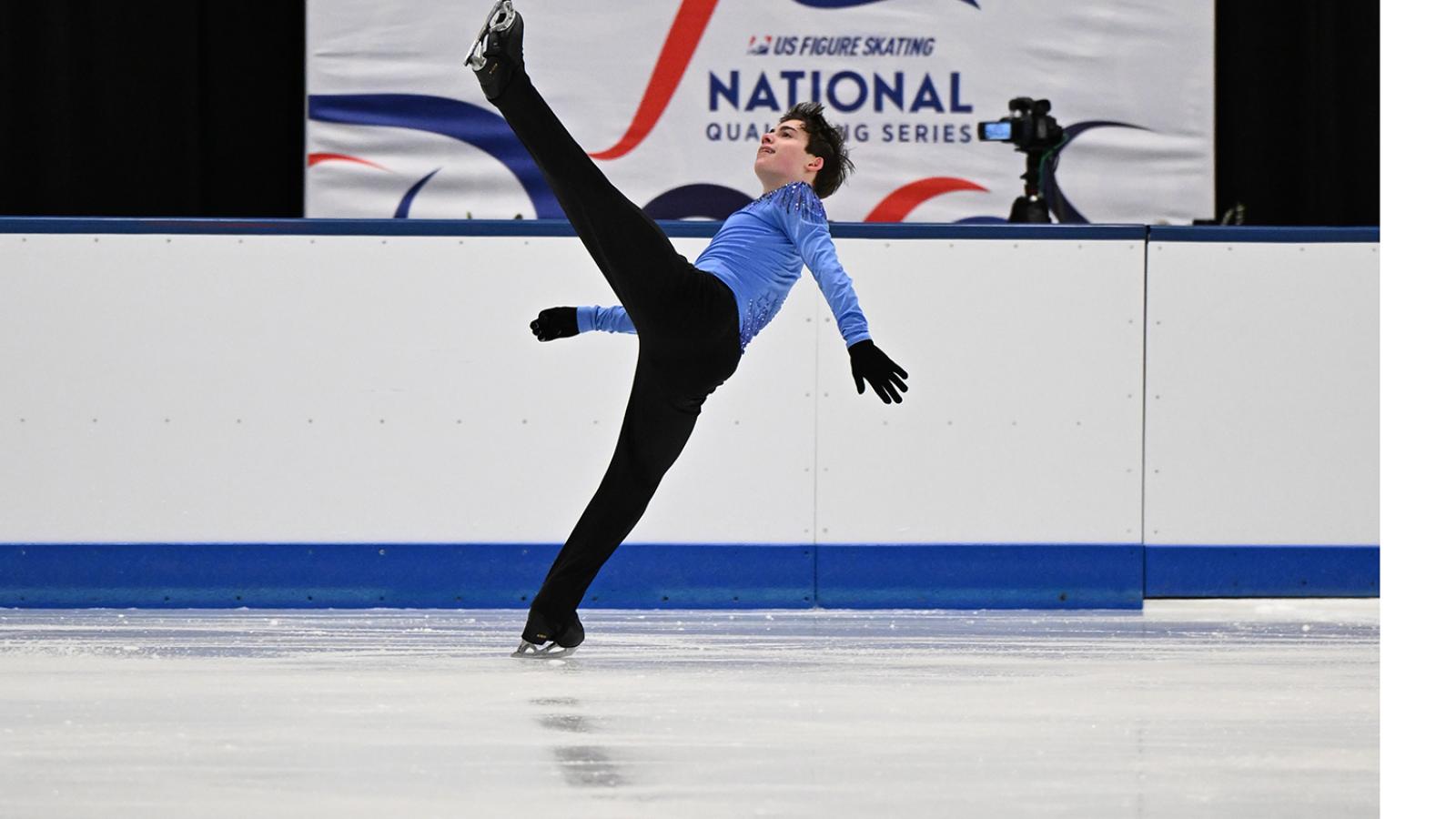 Jared Sedlis in a figure skating competition