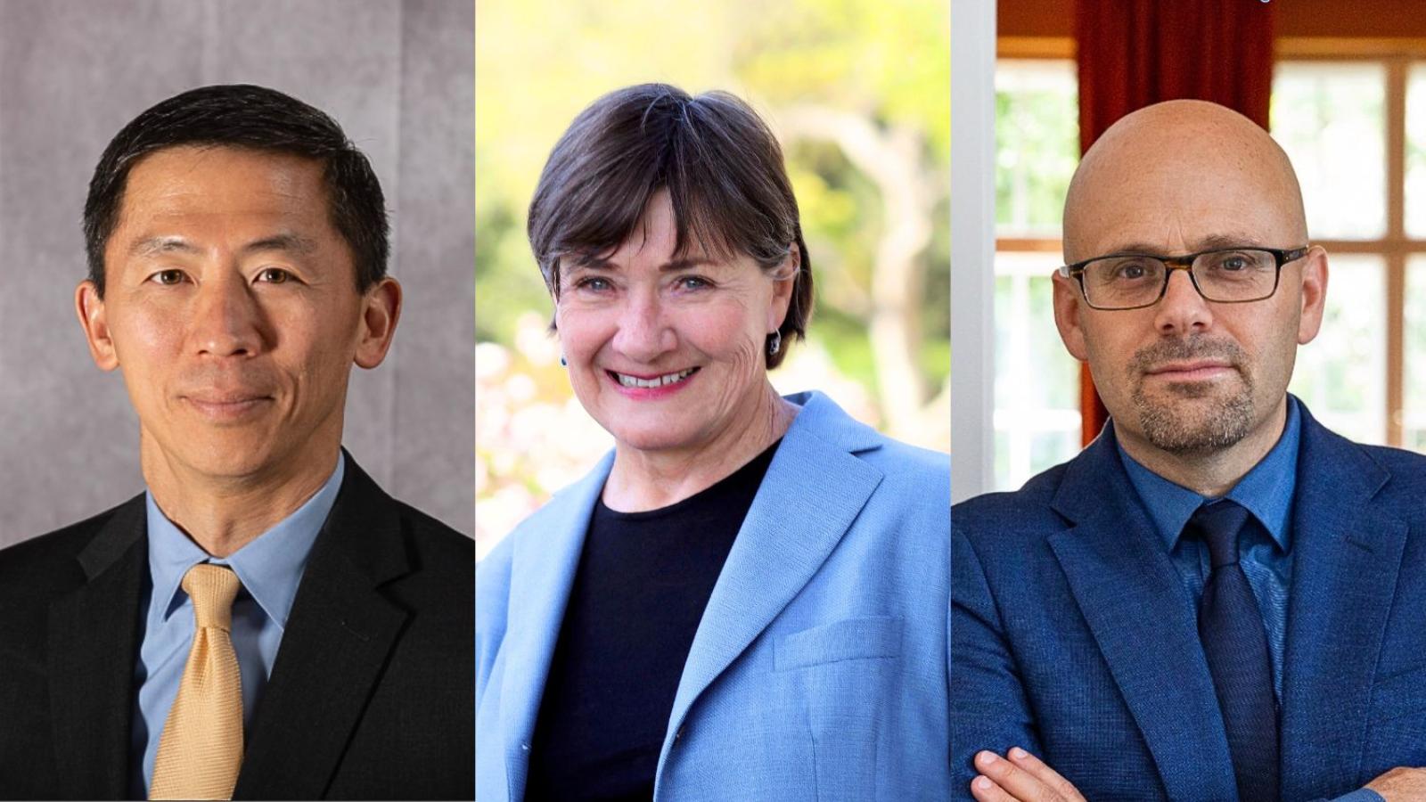 Photos of Justice Goodwin Liu, Jane Olson, and Daniel Ziblatt '95