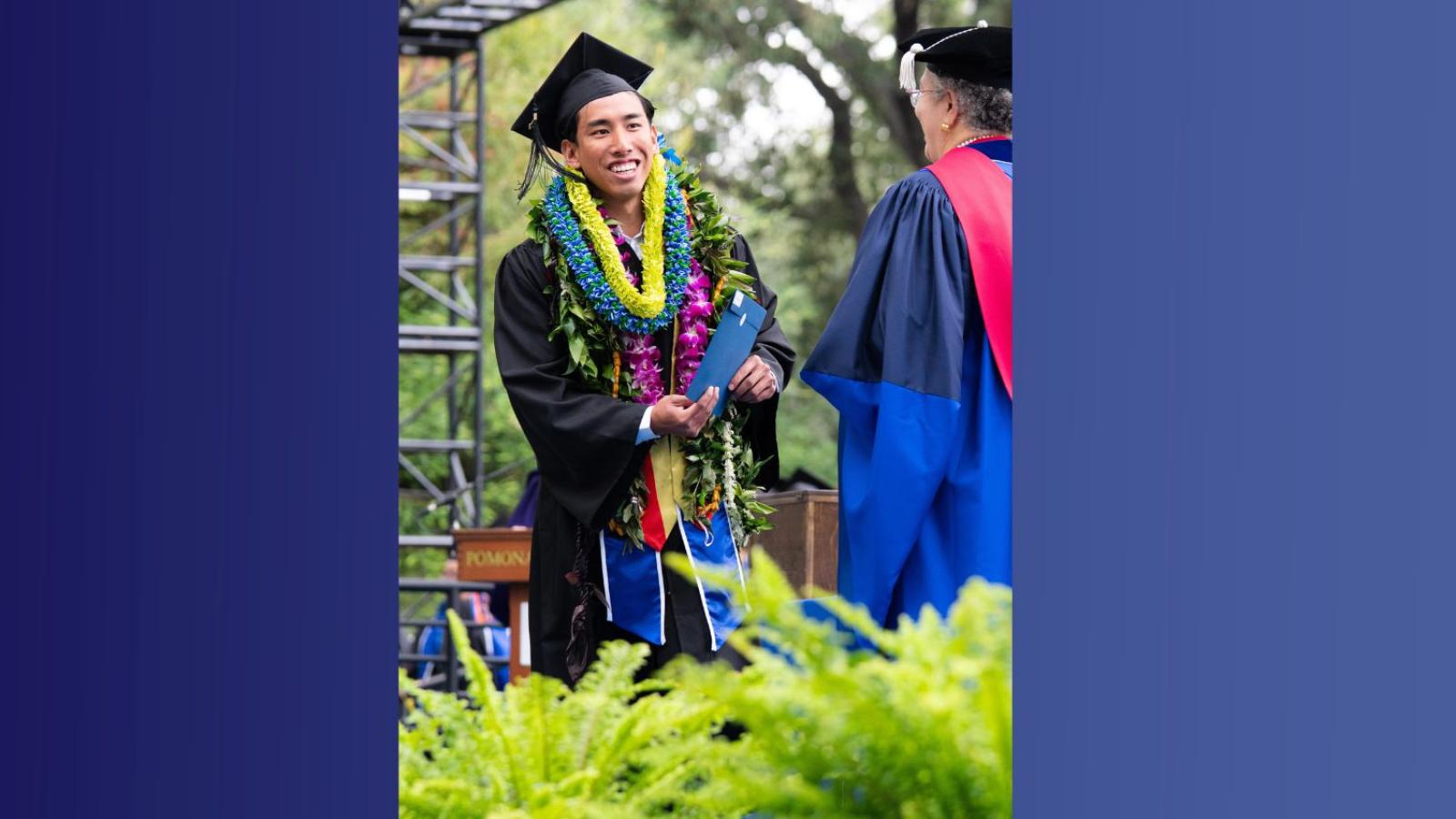 A student gets a diploma