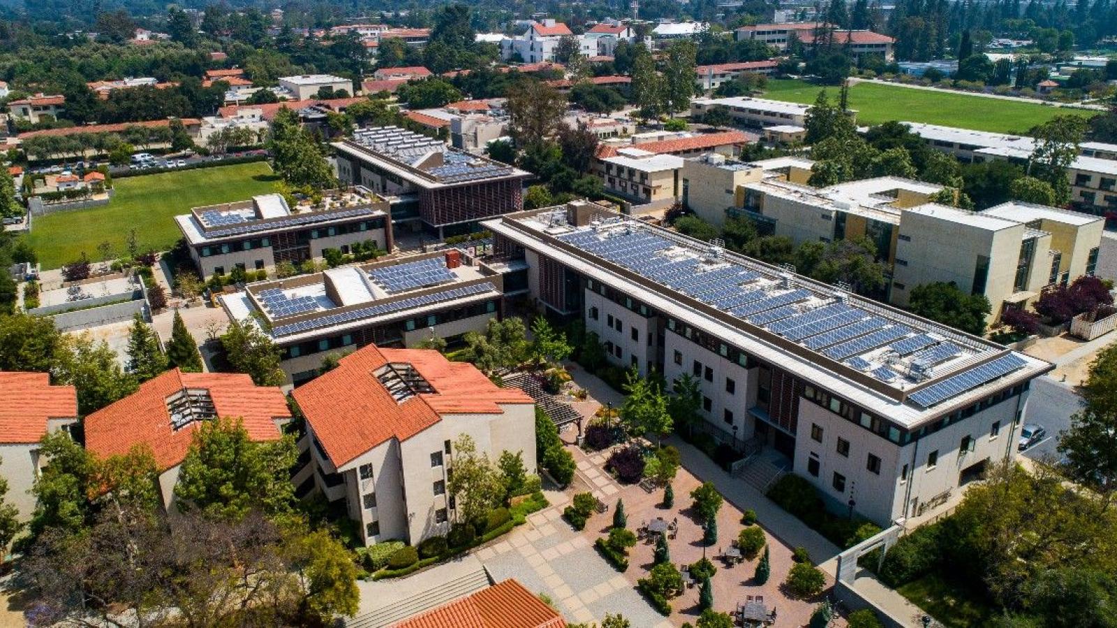 Aerial shot of campus