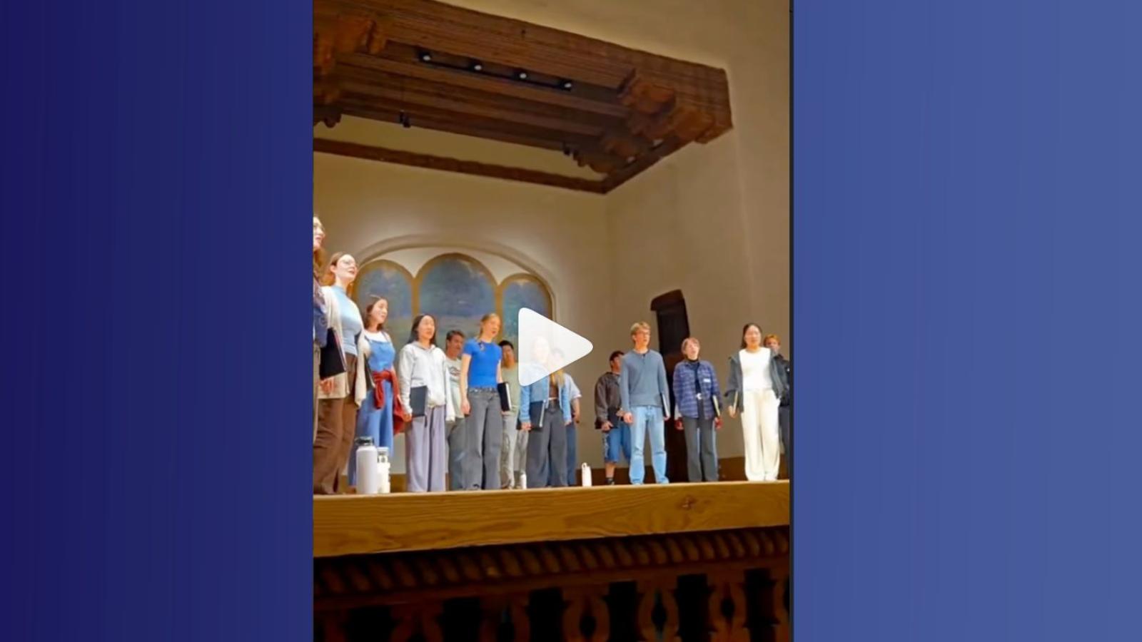Students sing