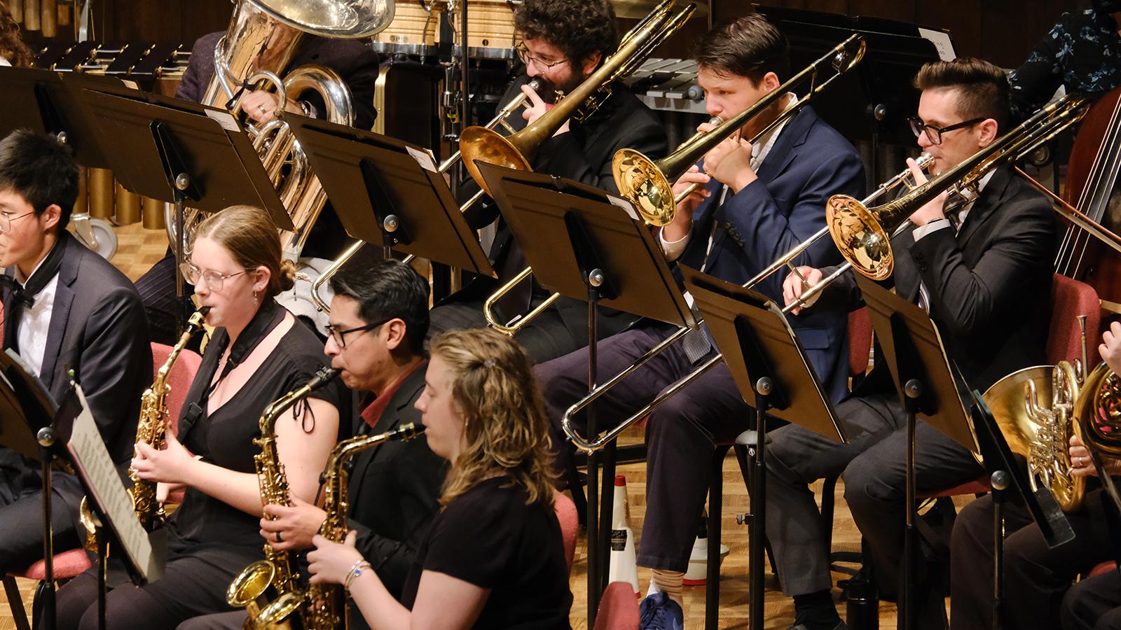 Pomona College Band in concert.
