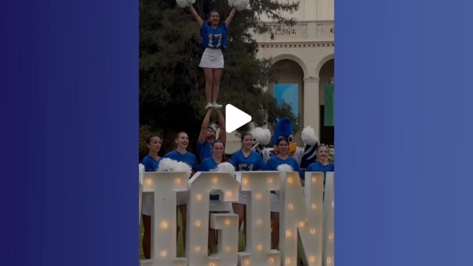A cheerleading squad