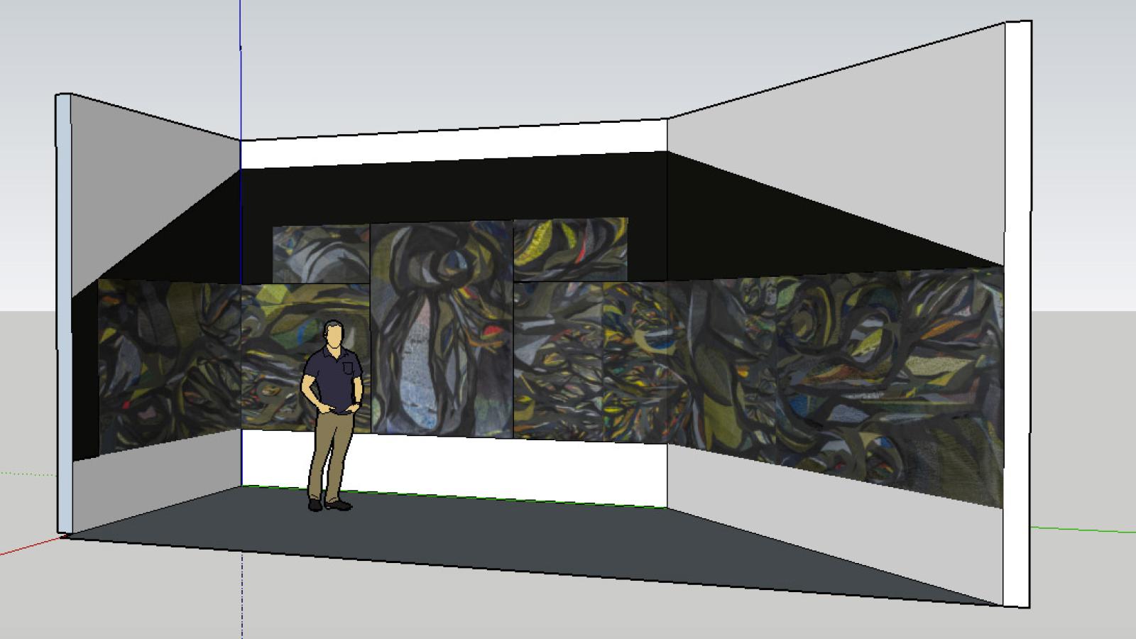 Installation mock up, Volta, opens March 1, 2017