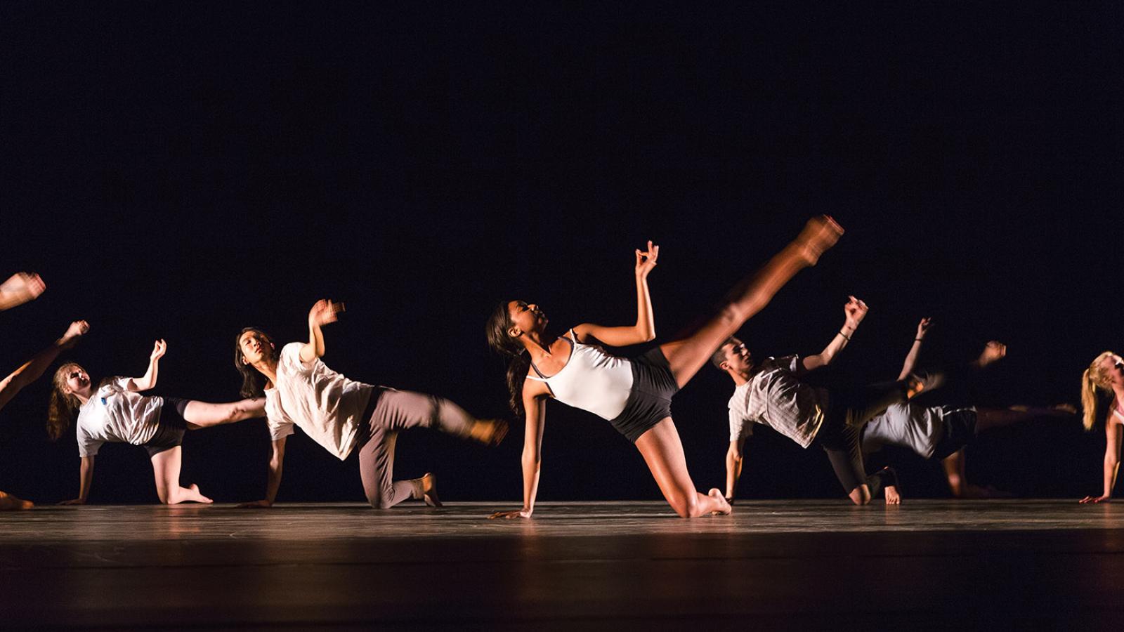 students performing at dance concert