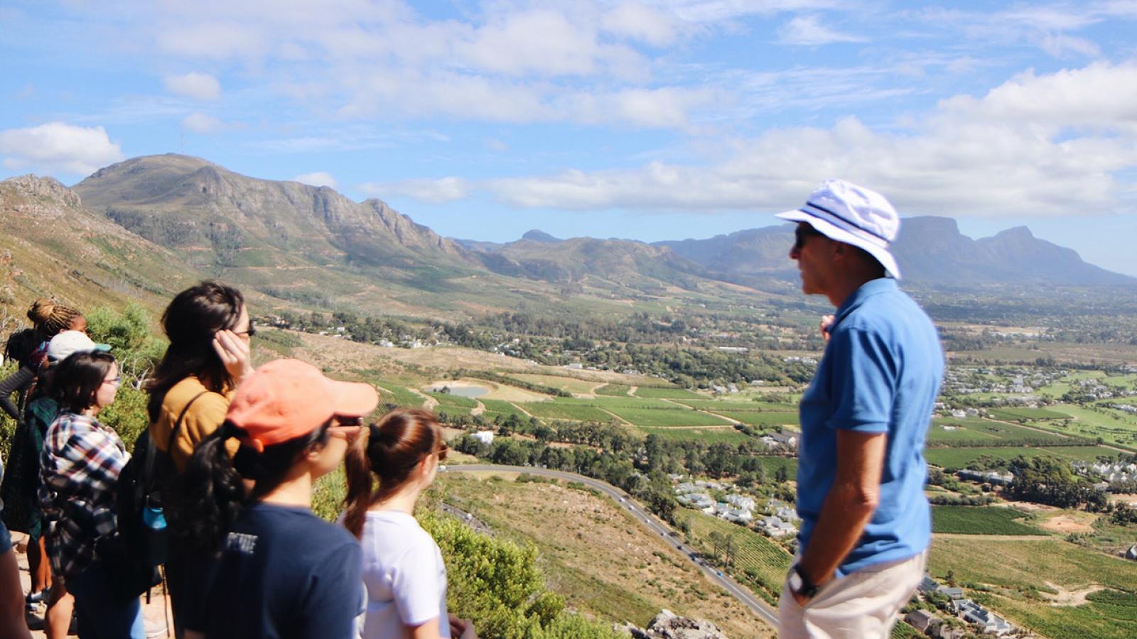 Dank, First lecture of the semester atop Table Mountain learning about Cape Town's fynbos ecosystem