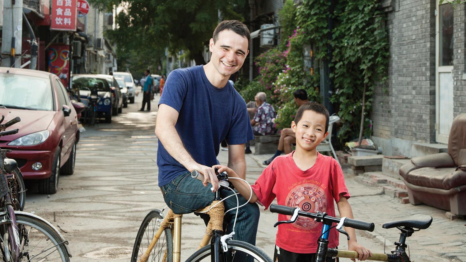David Wang '09, founder of Bamboo Bicycles Beijing