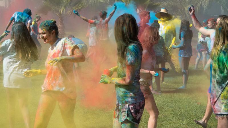 Holi Celebration on Walker Beach