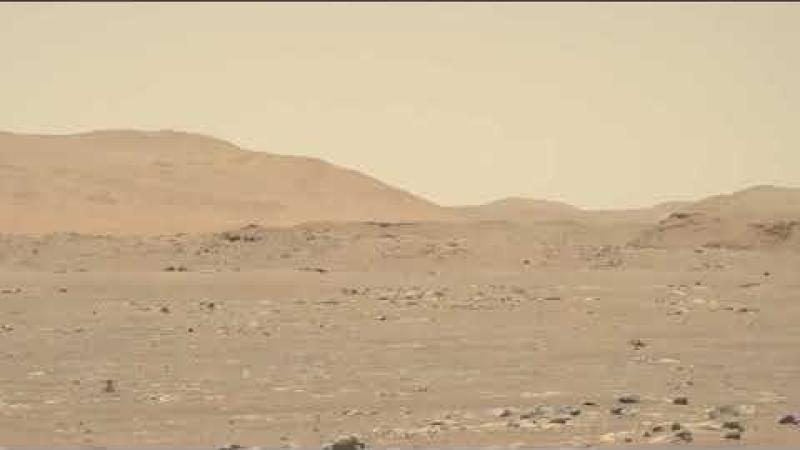 Perseverance Rover's Mastcam-Z Captures Ingenuity's Third Flight