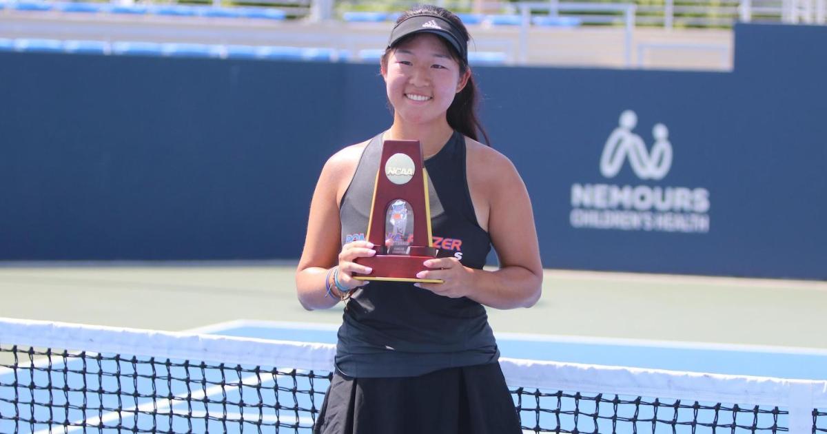 Angie Zhou ’25 Wins NCAA Division III Tennis Title Pomona College in