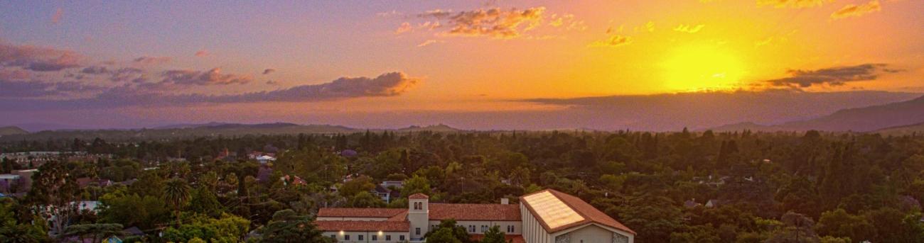 Sunset over Claremont
