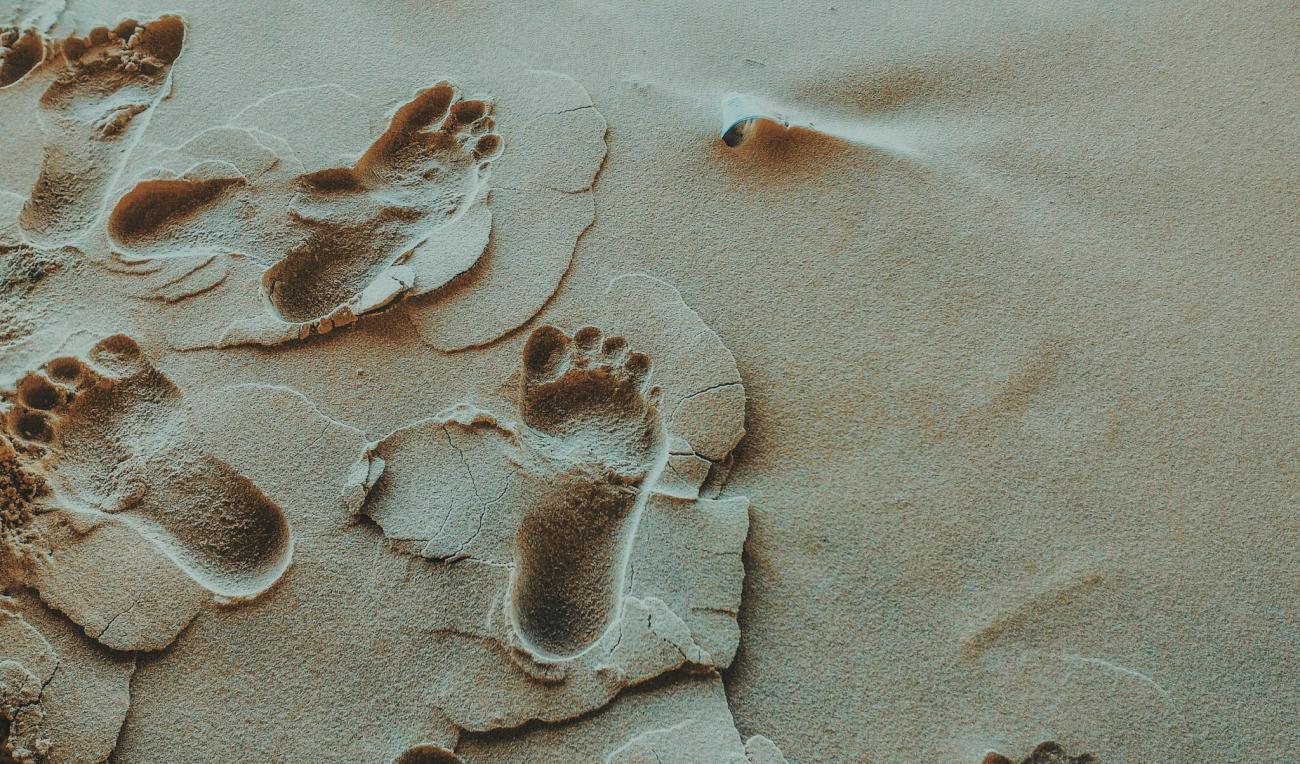 Footprints in sand