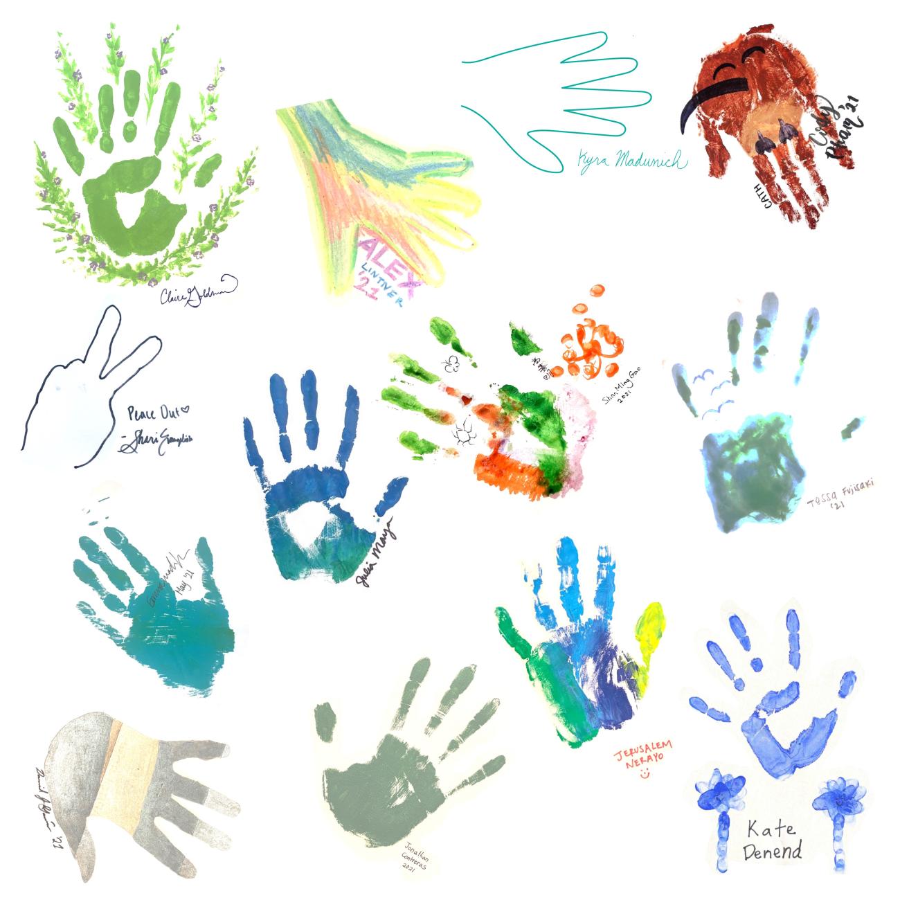 '21 Graduating Biology Senior Handprints