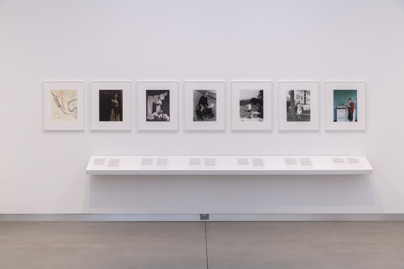 Installation view of CrossBorder Photography: Images of the US and Mexico from the Permanent Collection at the Benton Museum of Art at Pomona College.