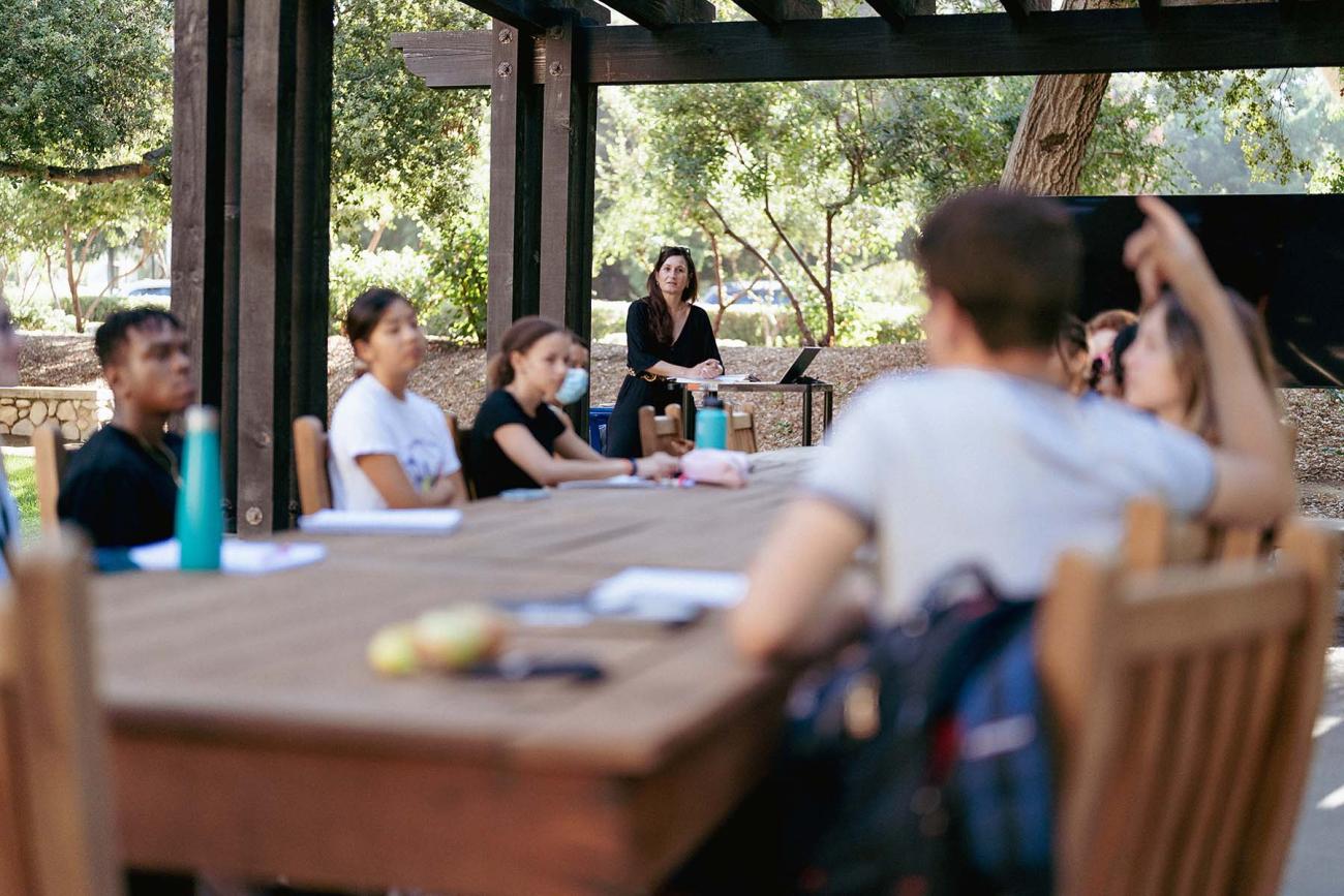 outdoor classroom at pearsons pergola