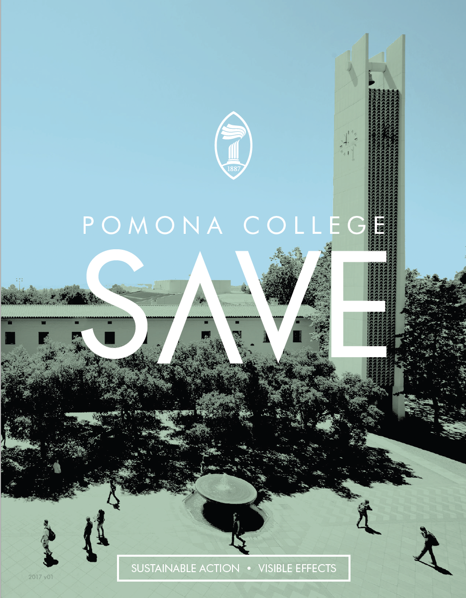 SAVE Report Cover with background image of Pomona's clocktower square