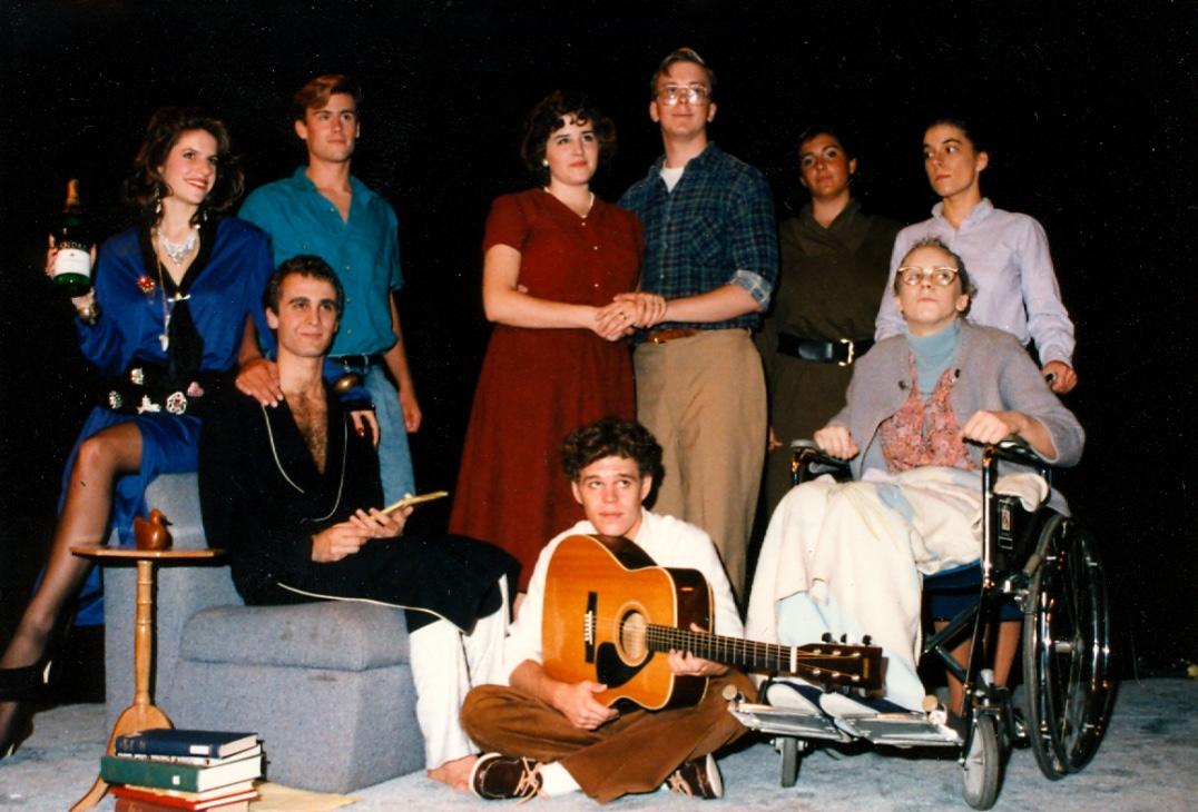 Cast from 1980s Campus Cabaret production "The Shadow Box"