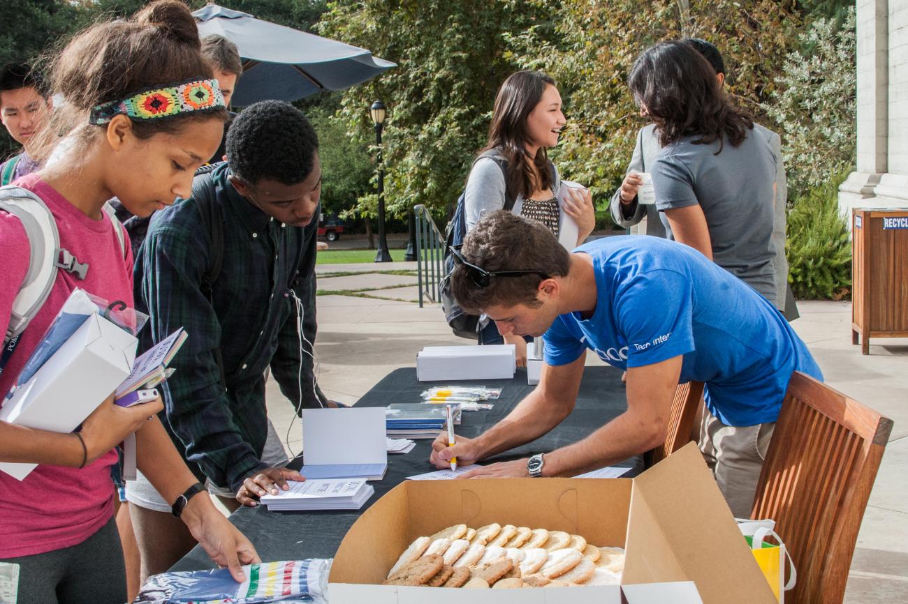 Pomona College students learn more about Google during a 2014 Recruitment Event