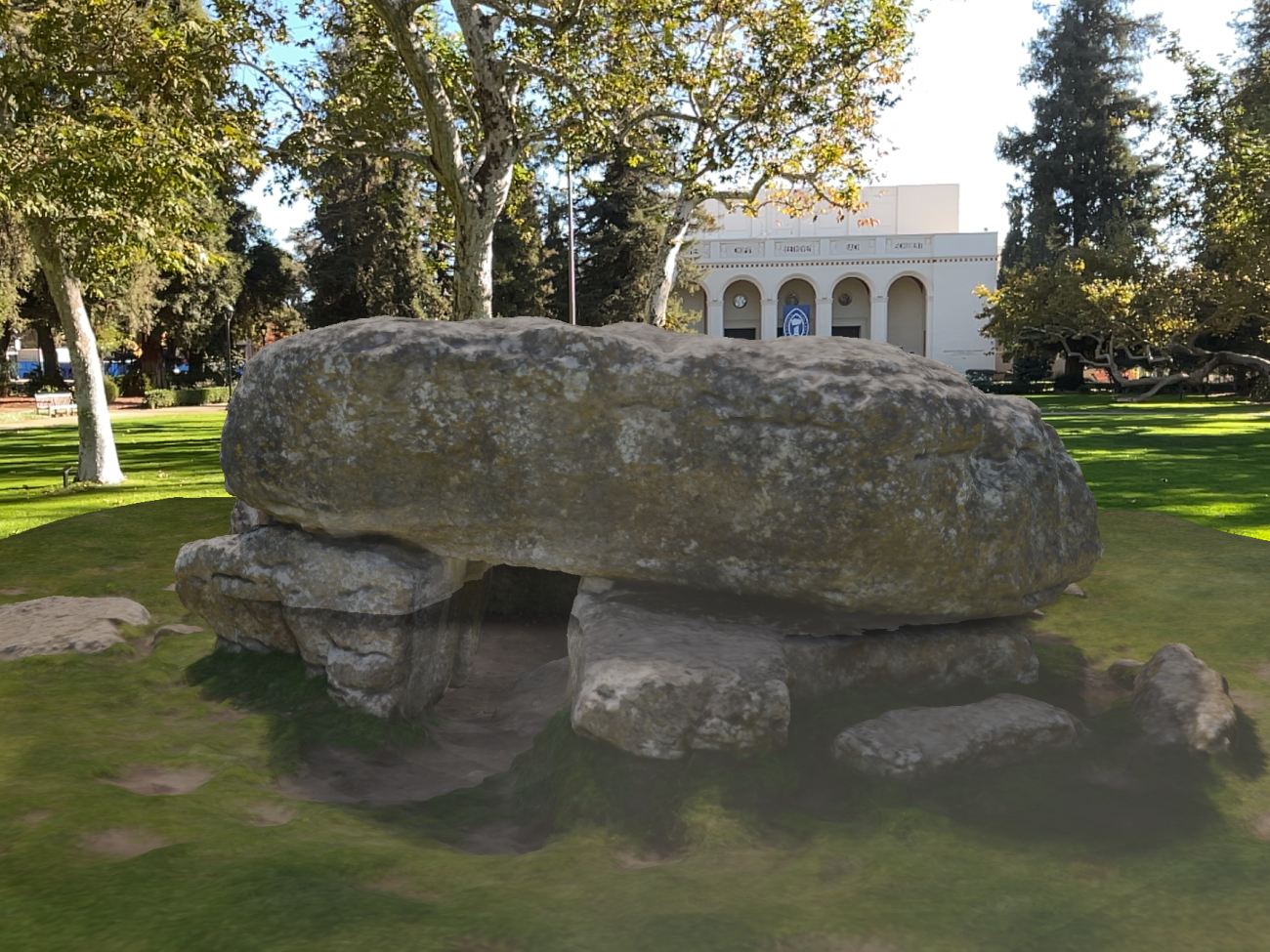 Lligwy Burial Chamber (Wales) on the quad