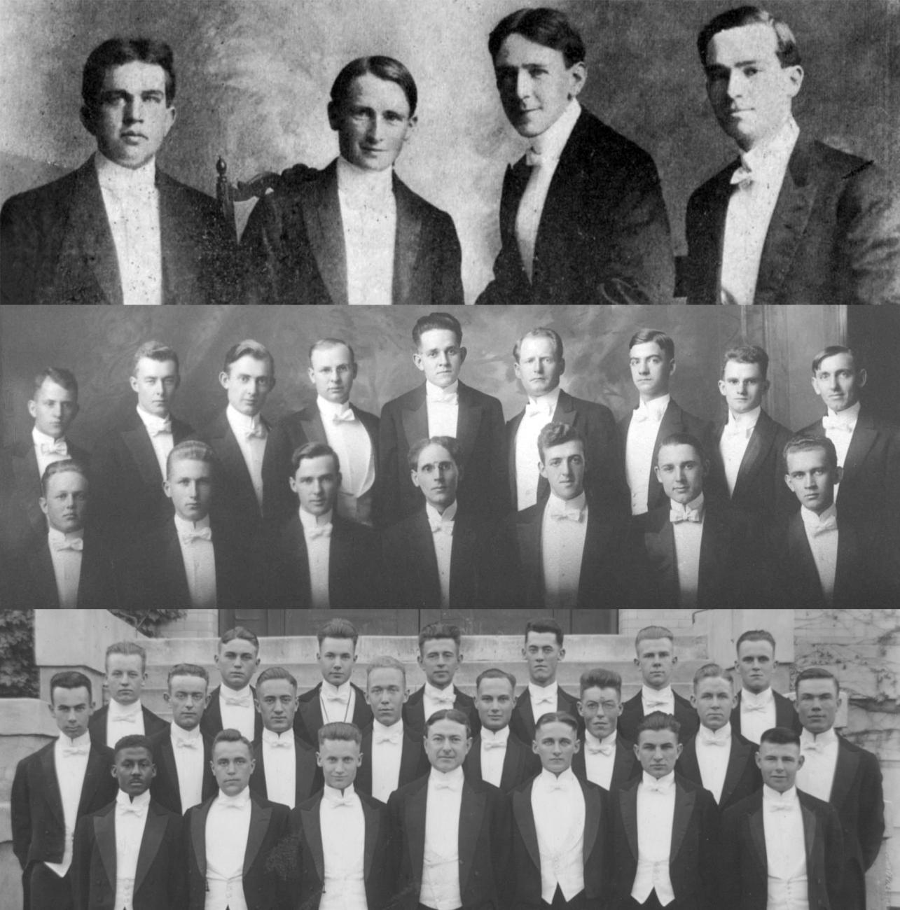 Men's Glee Club 1908 quartet, 1915 and 1919