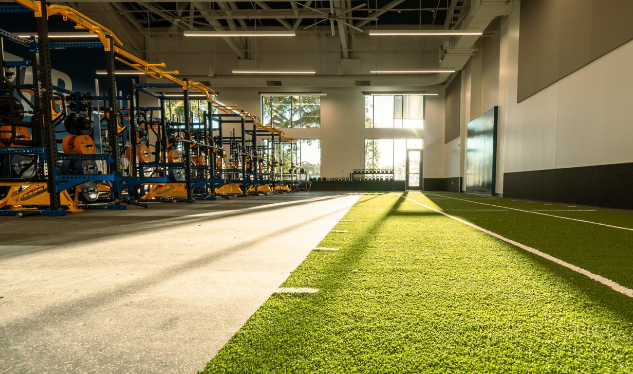 Athletic Performance Center with turf strip