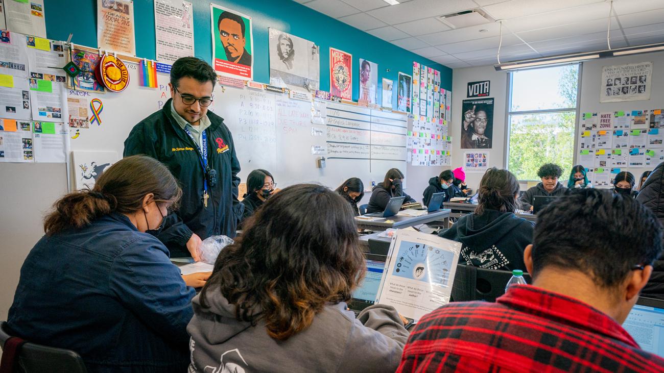 Jason Torres-Rangel in classroom