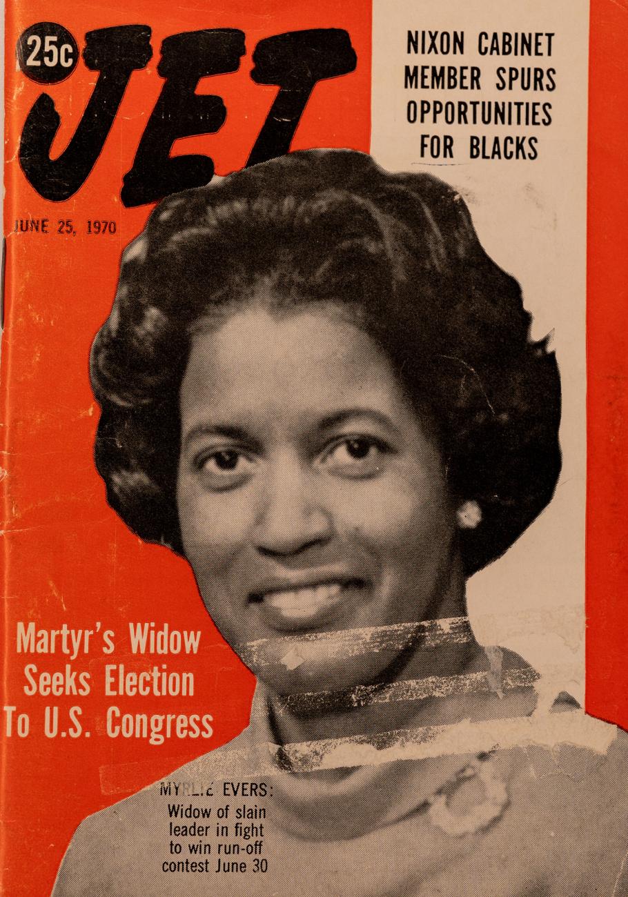 Cover of Jet Magazine featuring Myrlie Evers from June 1970.