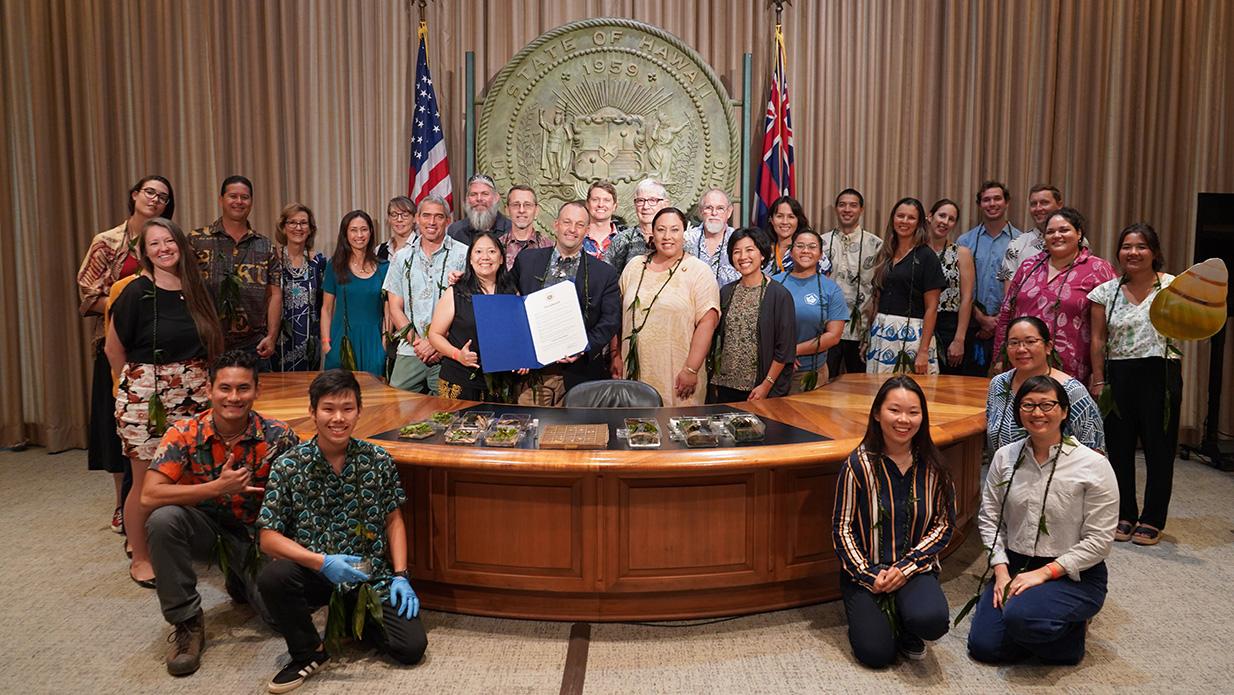 Wallace Meyer with Hawaii governor and others