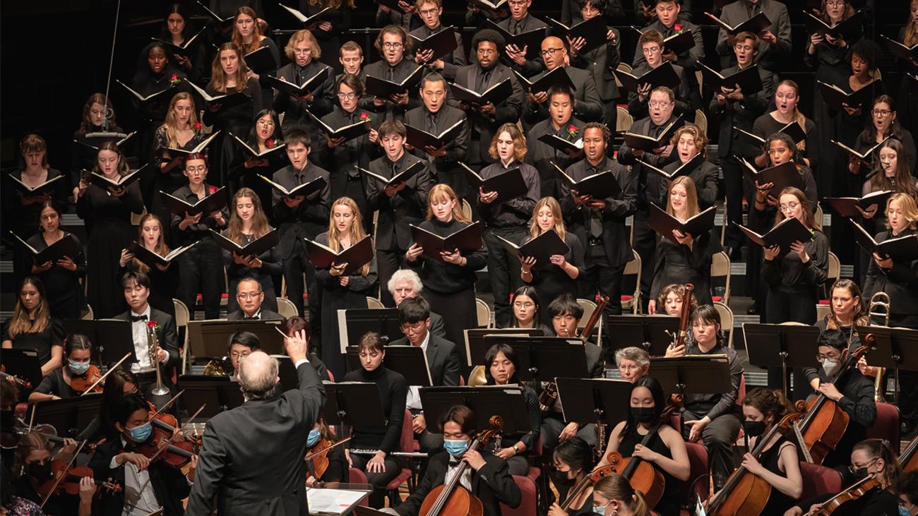 2023 Pomona College Orchestra and Choir collaboration, E. Lindholm, conductor