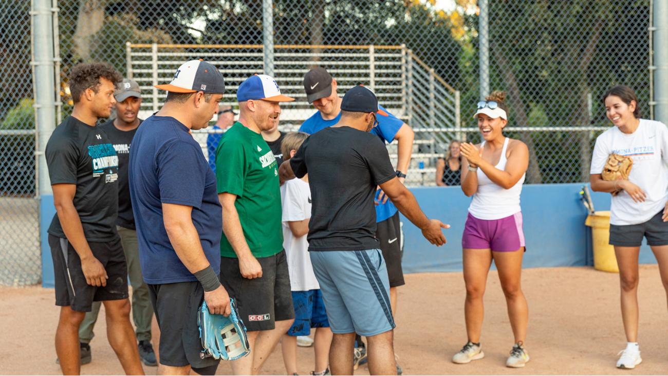 P.E. department softball team