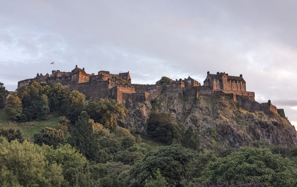 Edinburgh Castle on cloudy day