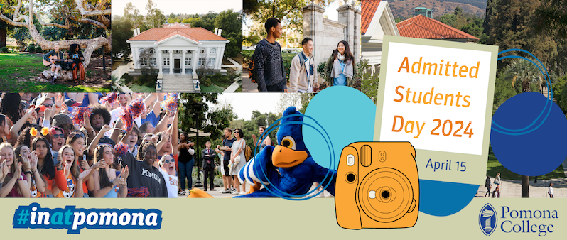 Banner with assorted photos for Admitted Students Day 2024