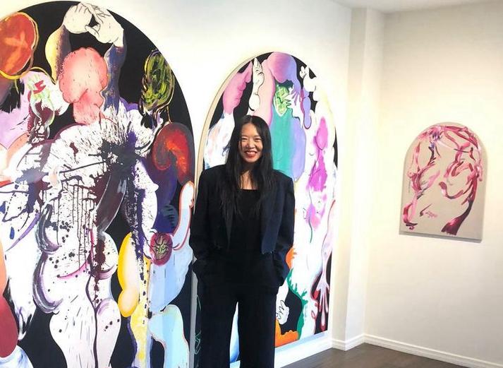 Pui Tiffany Chow stands in an art studio