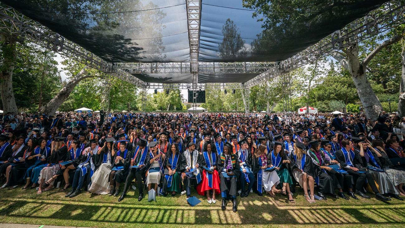 Commencement 2025 students seated