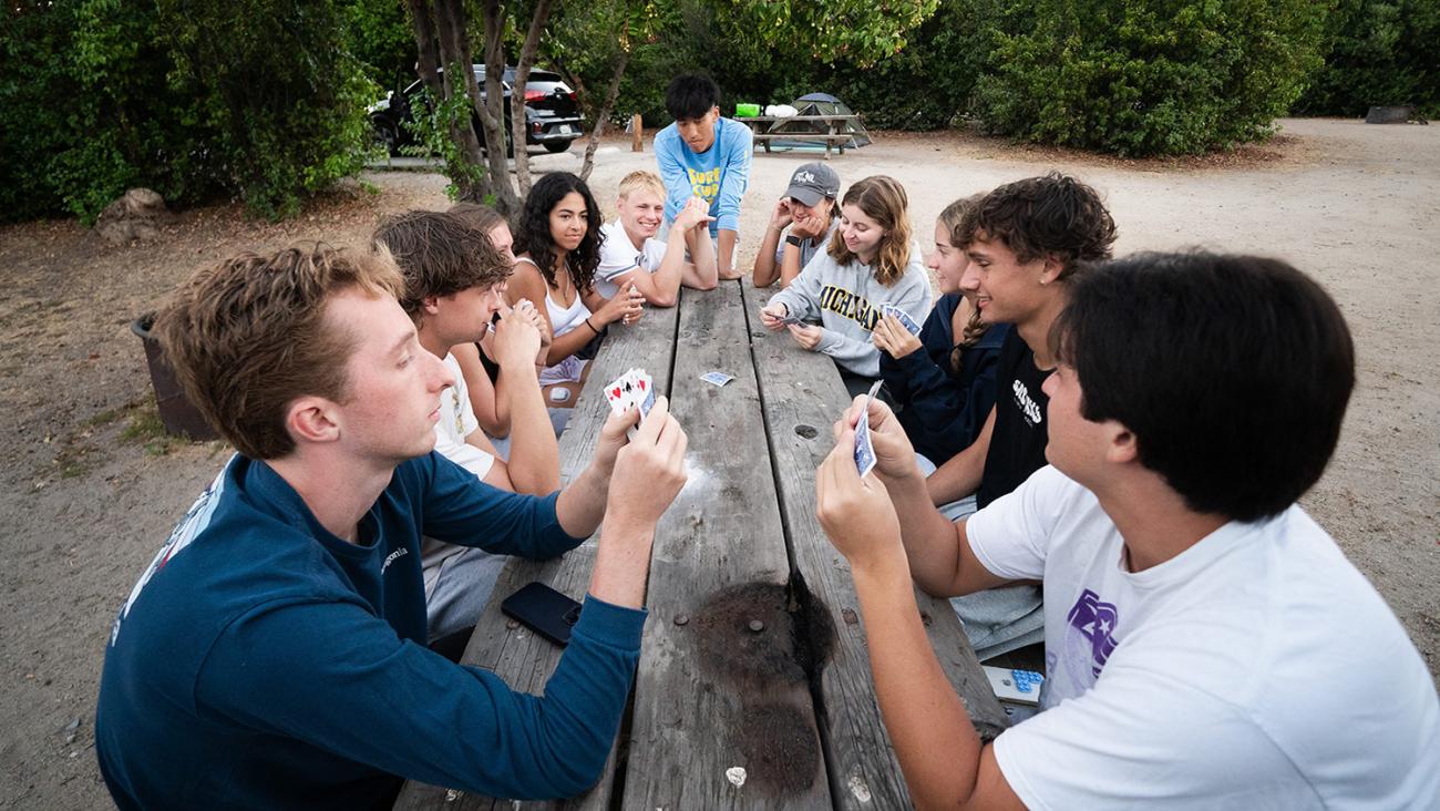 Orientation adventure 2025, San Onofre, playing cards